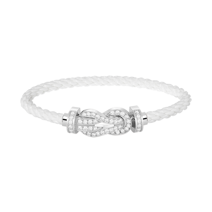 [Kismet Jewels ]CHANCE LARGE 8 FIGURE BUCKLE FULL DIAMOND BRACELET SILVER