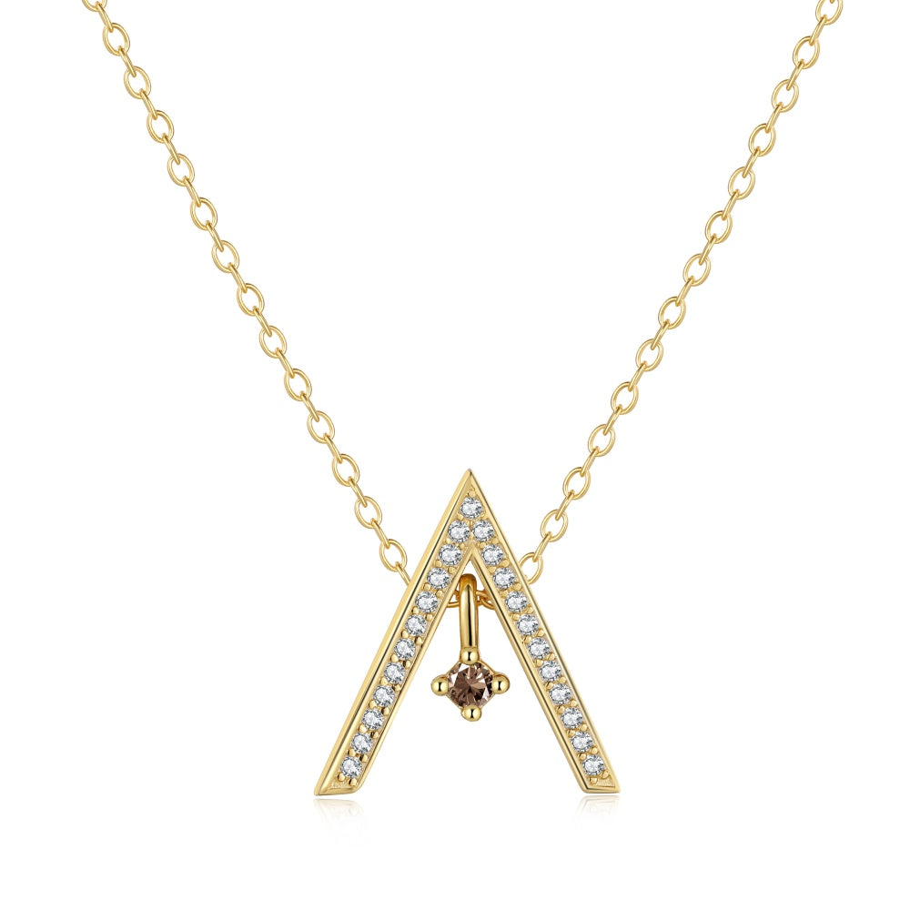 [Kismet Jewels ]Sparkling "A" Shape Necklace