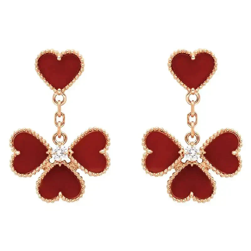 [Kismet Jewels ]SWEET CLOVER CARNELIAN EARRINGS