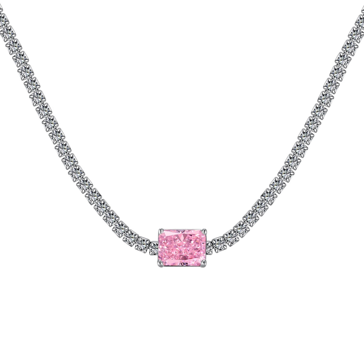 [Kismet Jewels ]2.0 carat Ornate Emerald Cut Necklace