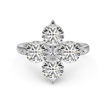 [Kismet Jewels ]Four-Leaf Clover Eight-Pointed Star Ring