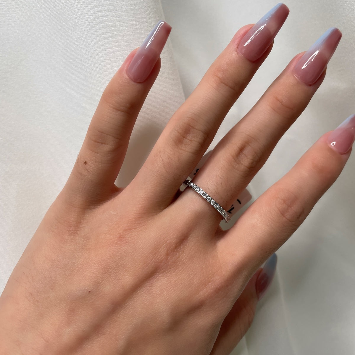 [Kismet Jewels ]Delicate Sparkling Round Cut Daily Ring