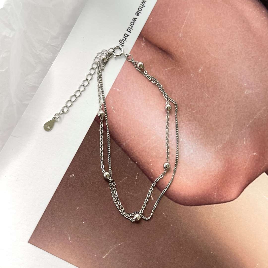 [Kismet Jewels ]Delicate Bead Double Layer Bracelet