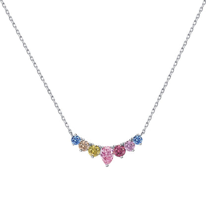 [Kismet Jewels ]Dainty Colorful Heart Necklace