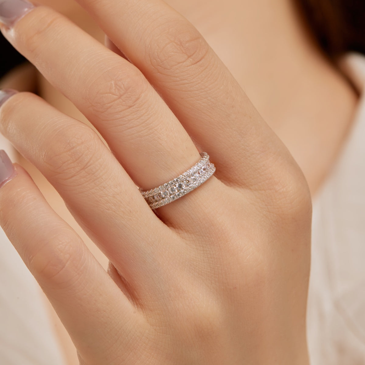 [Kismet Jewels ]Delicate Colorful Round Cut Daily Ring