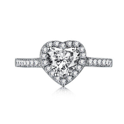 [Kismet Jewels ]Eternity Splashy Romantic Heart Shape Lover Ring