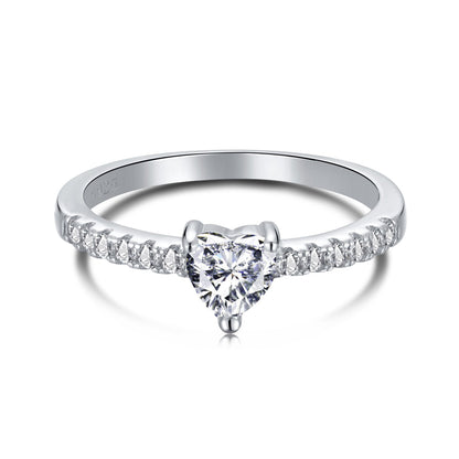 [Kismet Jewels ]0.5 Carat CaratEternity Charming Heart Shape Lover Ring