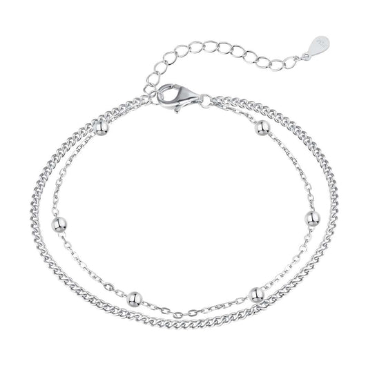 [Kismet Jewels ]Delicate Bead Double Layer Bracelet