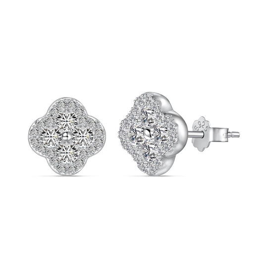 [Kismet Jewels ]Four-Leaf Clover Flower Shaped Earrings