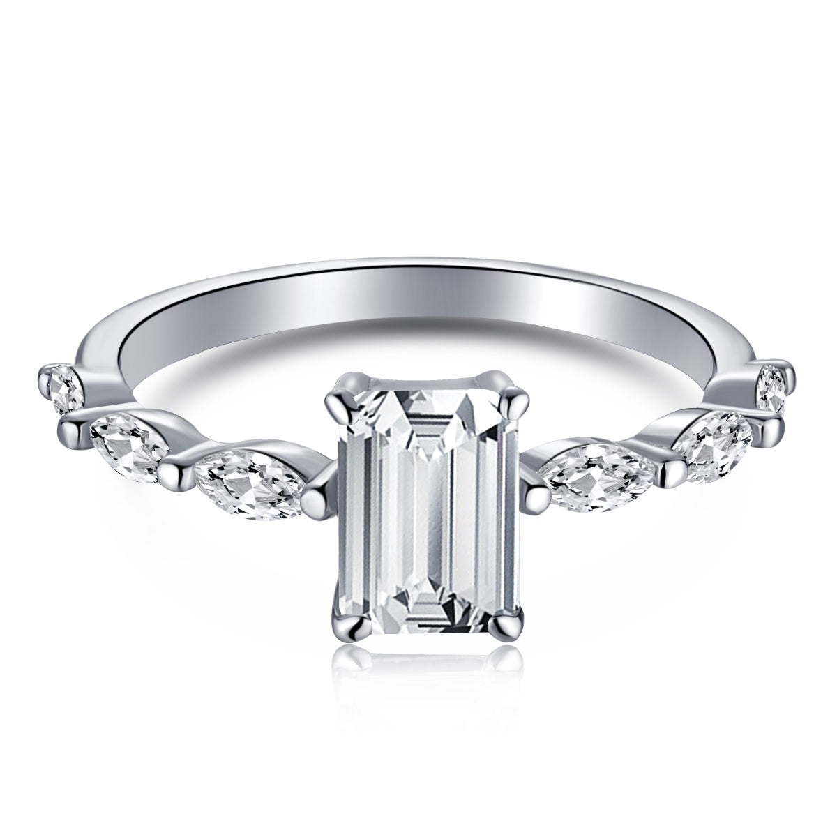 [Kismet Jewels ]1.0 Carat Dainty Resplendent Radiant Cut Daily Ring