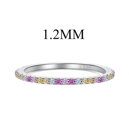 [Kismet Jewels ]Ornate Colorful Round Cut Tennis Ring
