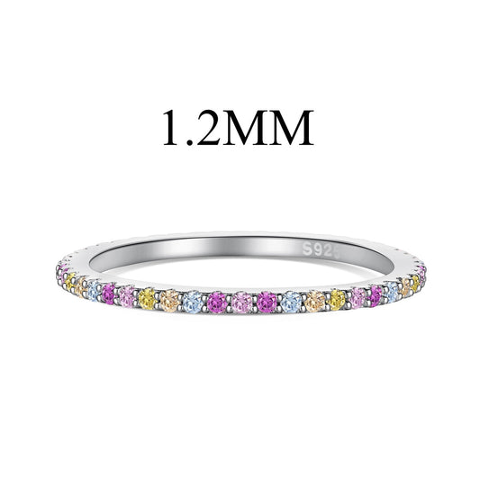 [Kismet Jewels ]Ornate Colorful Round Cut Tennis Ring