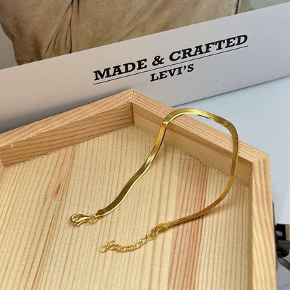 [Kismet Jewels ]Flat Snake Bone Chain Blade Necklace