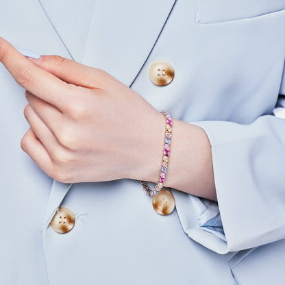 [Kismet Jewels ]Ornate Sparkling Multi Cut Party Bracelet