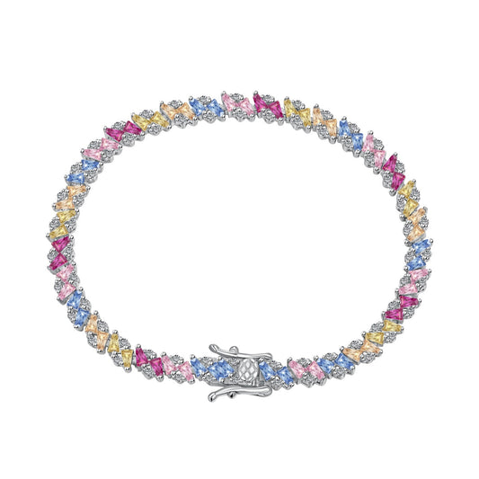 [Kismet Jewels ]Ornate Sparkling Multi Cut Party Bracelet