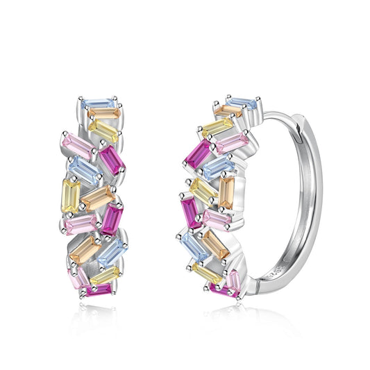[Kismet Jewels ]Dazzling Colorful Emerald Cut Daily Earrings