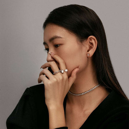 [Kismet Jewels ]Elegant Tennis Chain Necklace