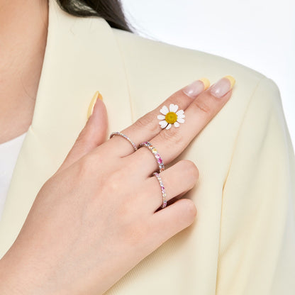 [Kismet Jewels ]Dazzling Lustrous Round Cut Tennis Ring