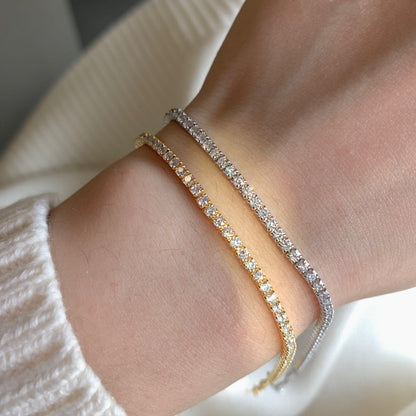 [Kismet Jewels ]Radiant Shinning Princess Cut Tennis Bracelet