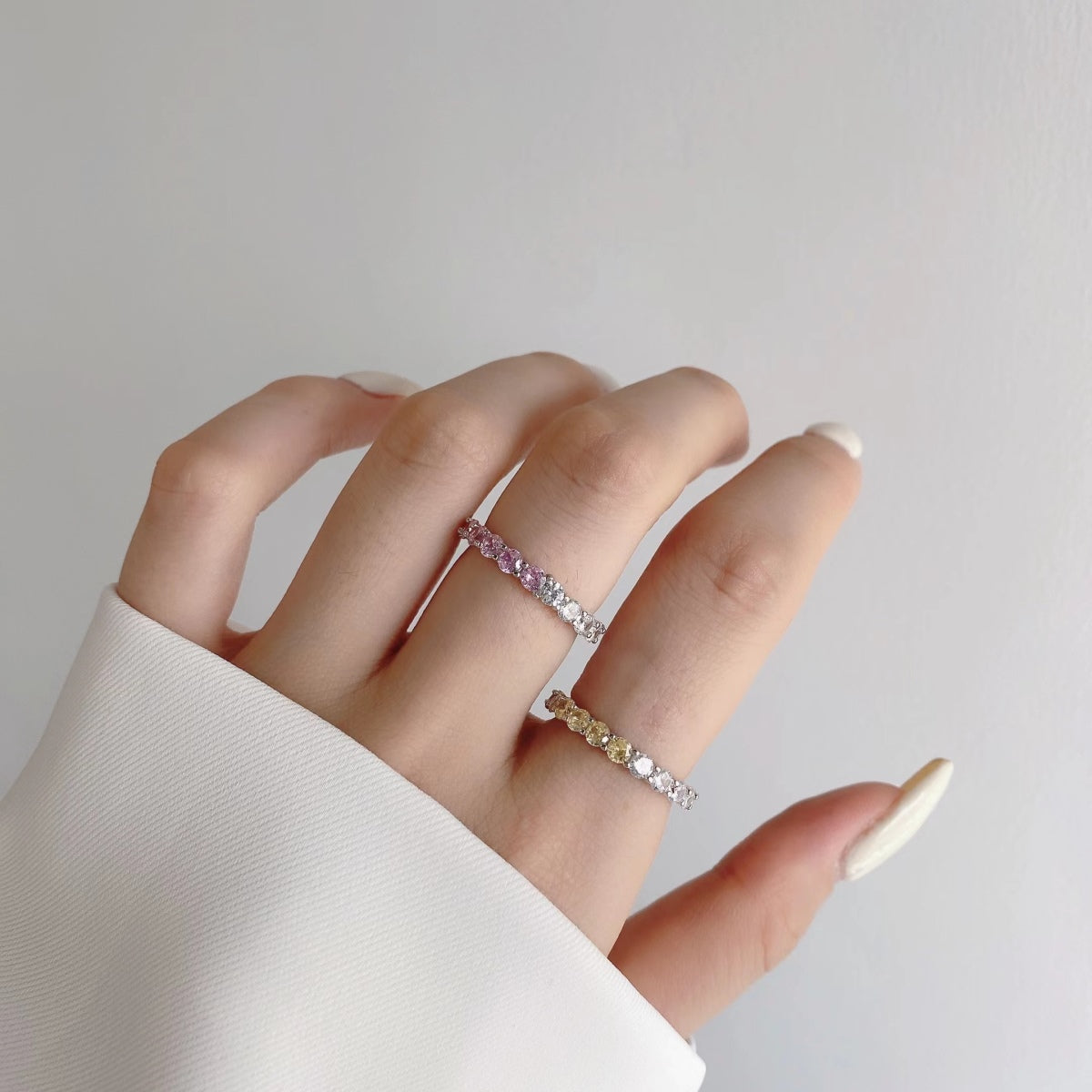 [Kismet Jewels ]Sparkling Round Cut Tennis Ring