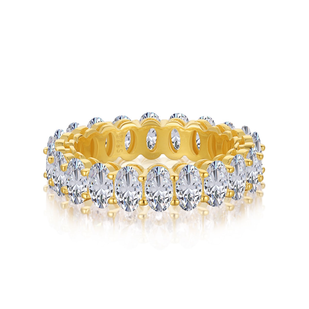[Kismet Jewels ]Ornate Oval Cut Tennis Ring