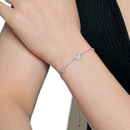 [Kismet Jewels ]Delicate Butterfly Pendant Bracelet