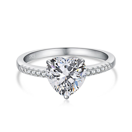 [Kismet Jewels ]2.0 Carat Dazzling Lustrous Heart Cut Lover Ring