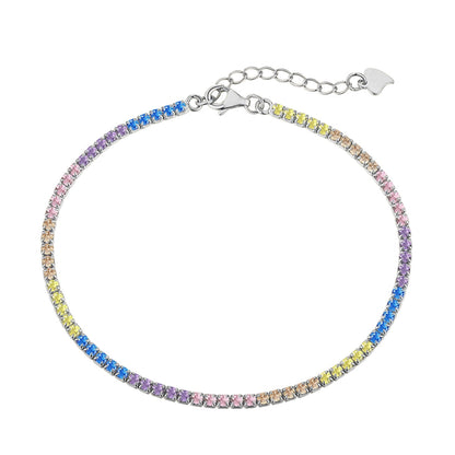 [Kismet Jewels ]Dazzling Colorful Round Cut Daily Bracelet