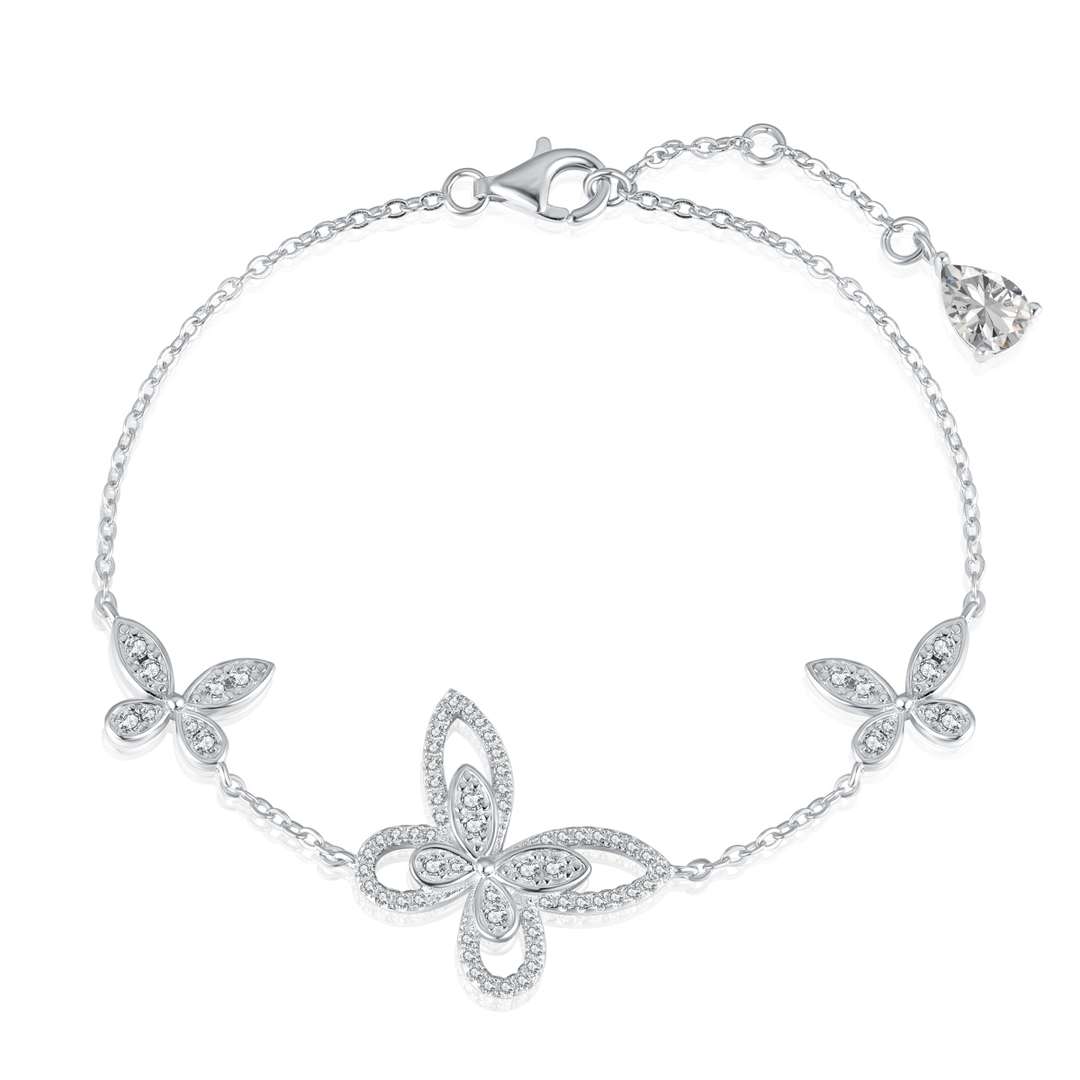 [Kismet Jewels ]Delicate Butterfly Pendant Bracelet