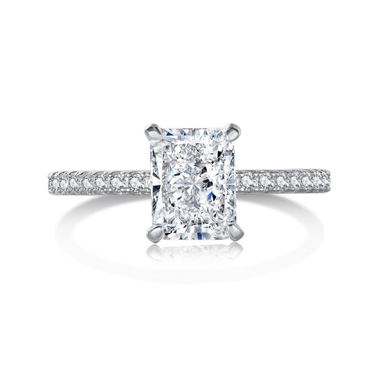 [Kismet Jewels ]2.0 Carat Dazzling Sparkling Radiant Cut Party Ring