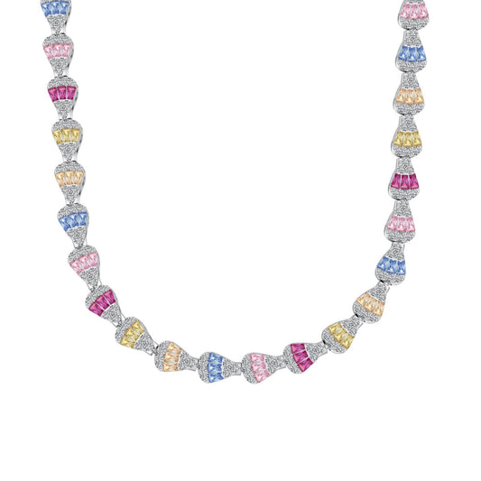 [Kismet Jewels ]Radiant Colorful Rainbow Necklace