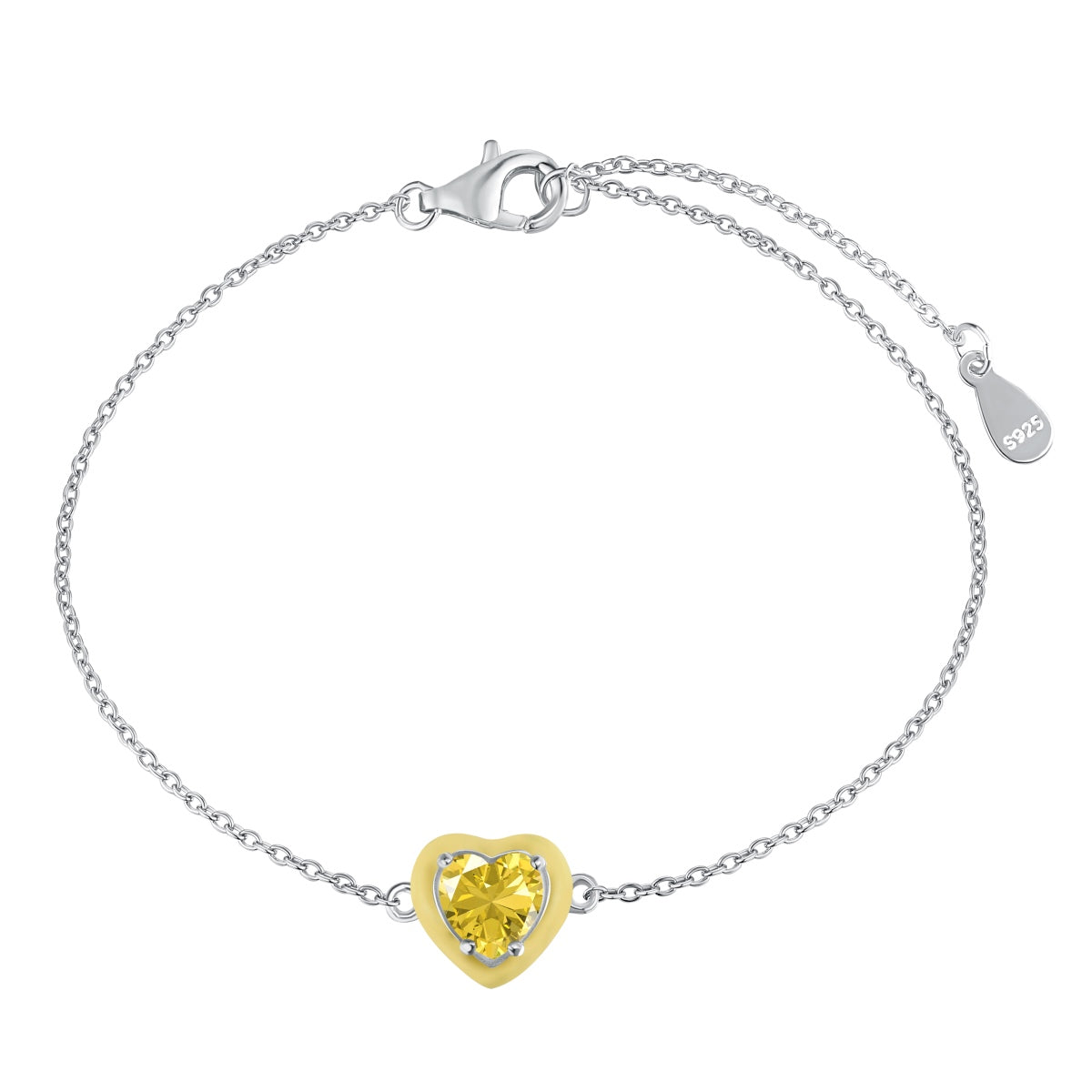 [Kismet Jewels ]Sparkling Romantic Heart Shape Lover Bracelet