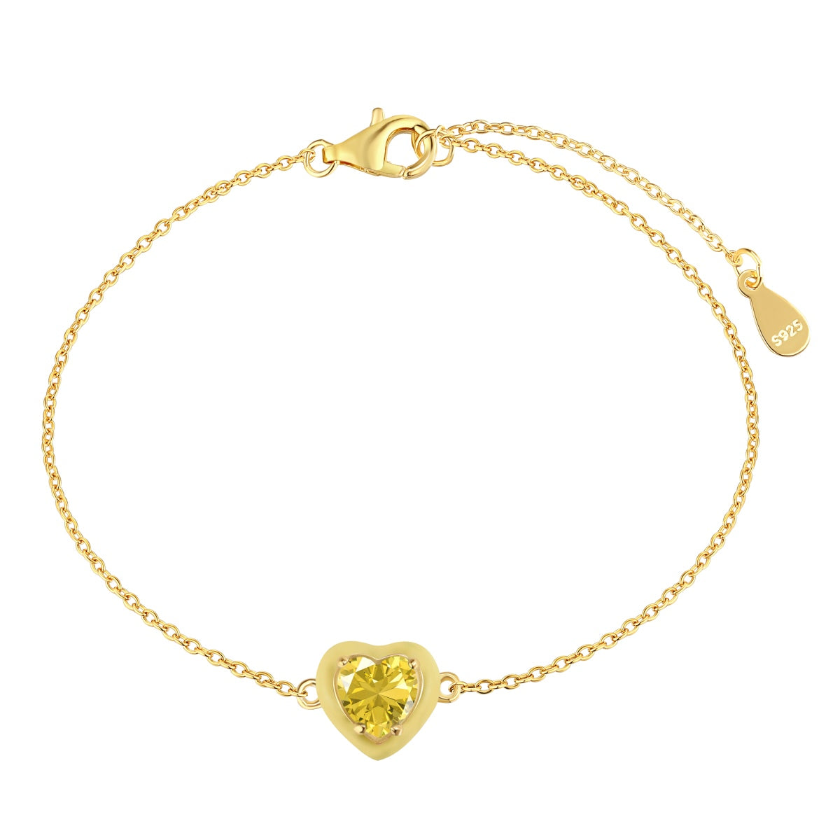 [Kismet Jewels ]Sparkling Romantic Heart Shape Lover Bracelet