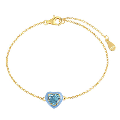 [Kismet Jewels ]Sparkling Romantic Heart Shape Lover Bracelet