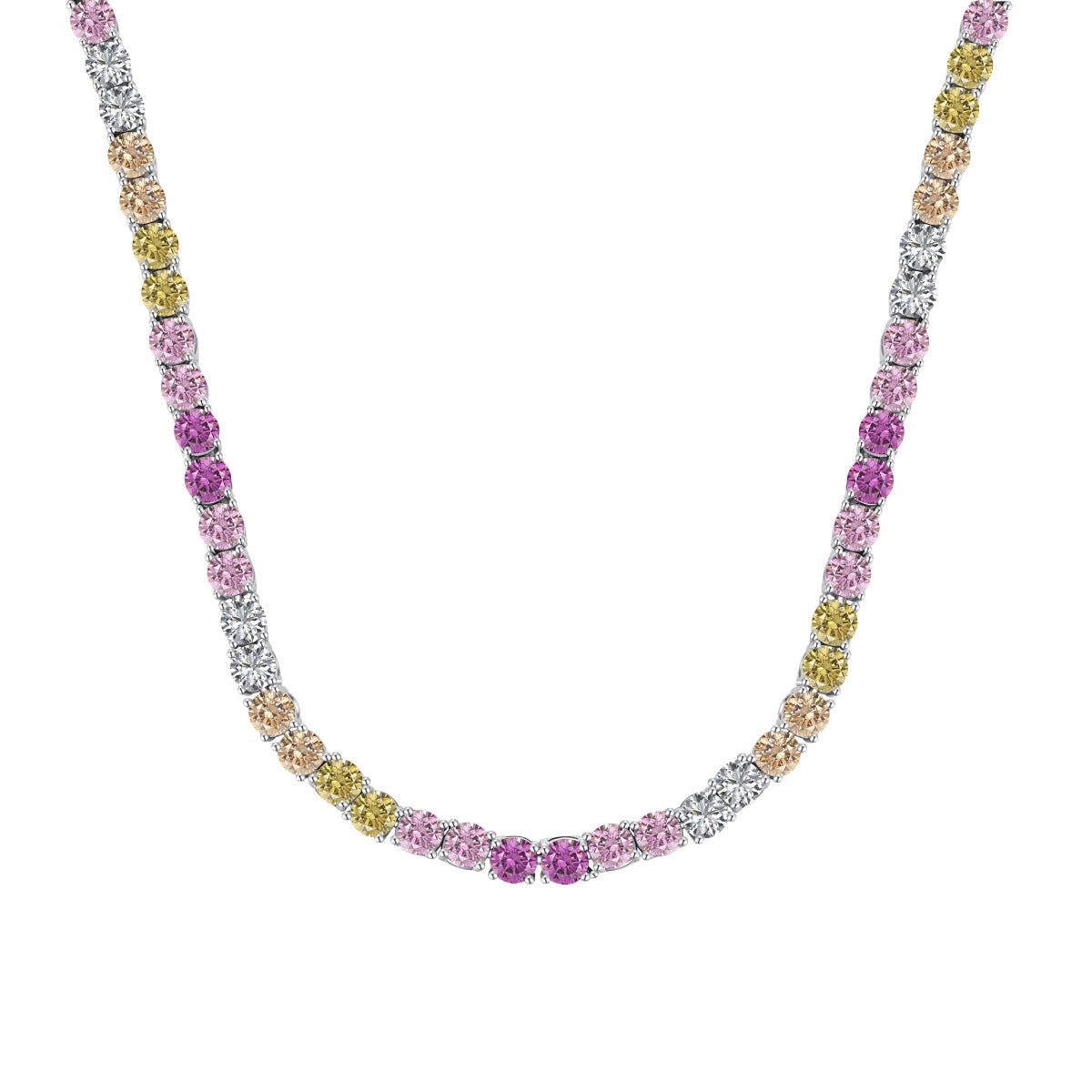 [Kismet Jewels ]Delicate Colorful Tennis Necklace