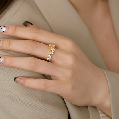 [Kismet Jewels ]Delicate Multi Cut Ring