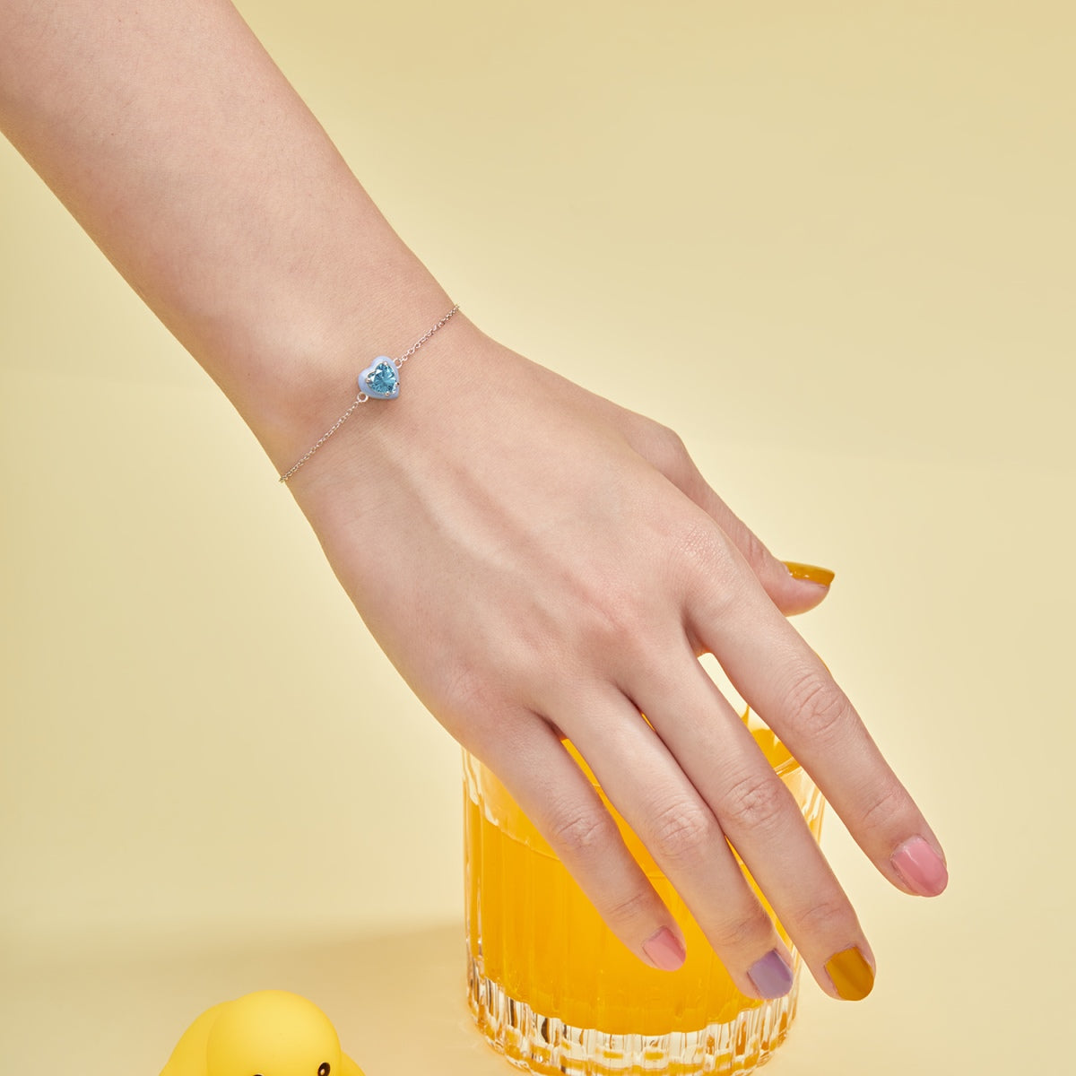 [Kismet Jewels ]Sparkling Romantic Heart Shape Lover Bracelet