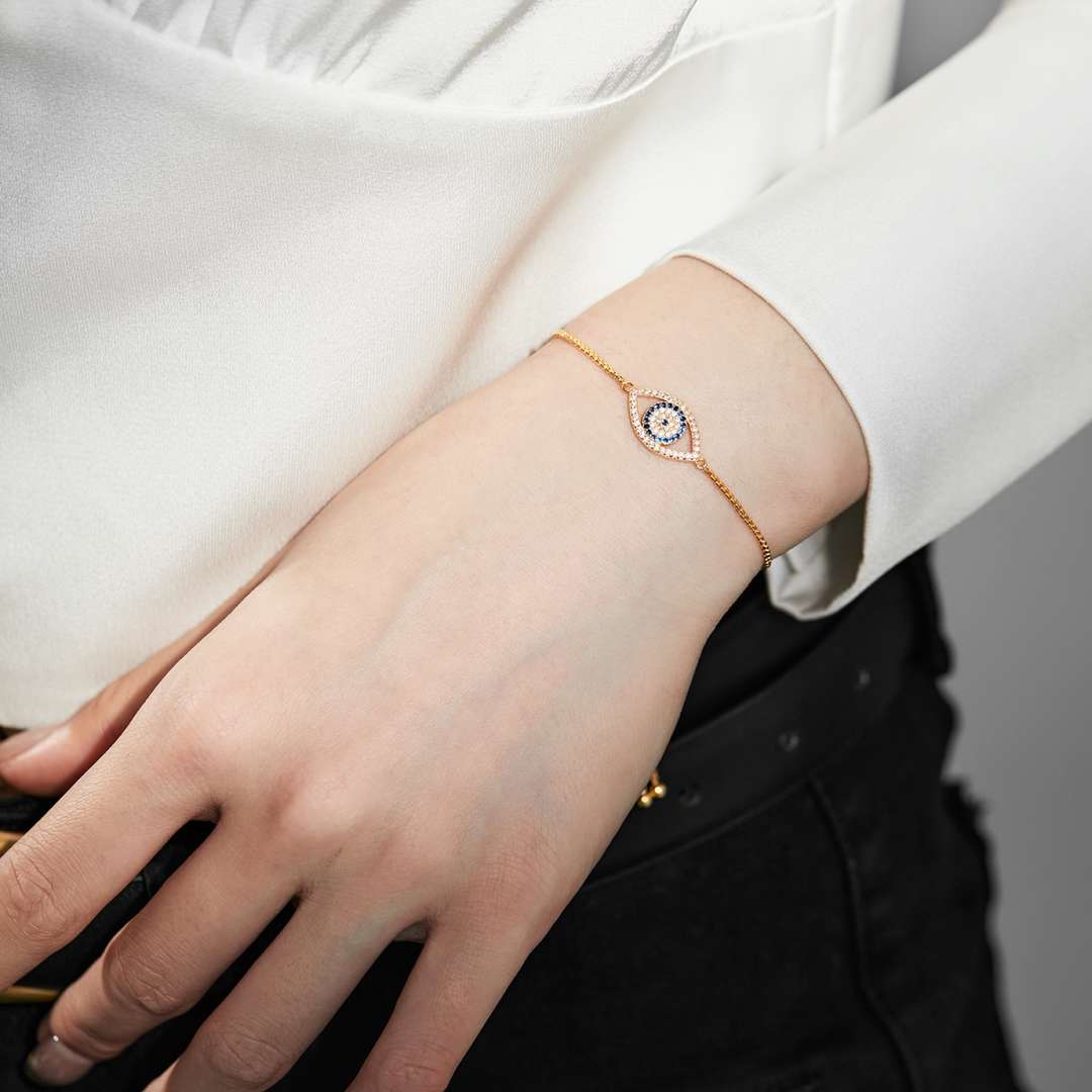 [Kismet Jewels ]Dazzling Eye Shape Necklace