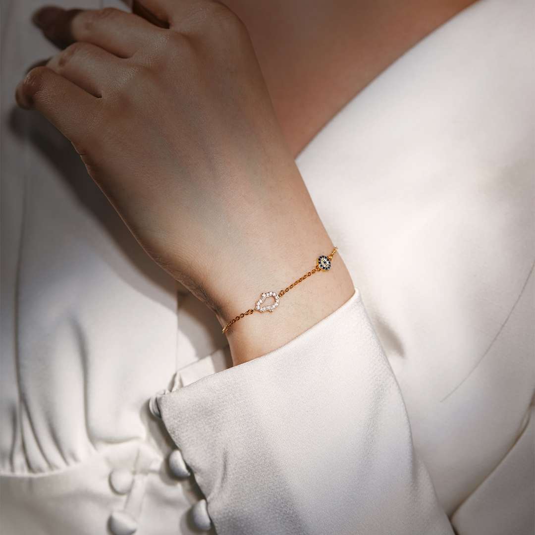 [Kismet Jewels ]Gost Shape & Round Shape Necklace