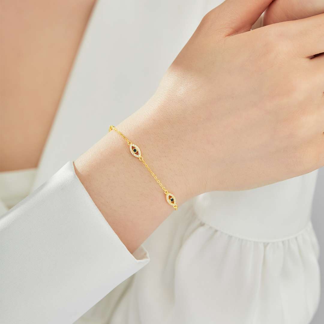 [Kismet Jewels ]Evil Eye Shape Pendent Necklace