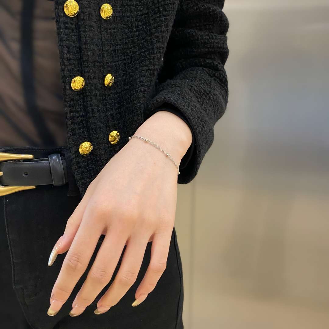 [Kismet Jewels ]Delicate Bead Double Layer Bracelet