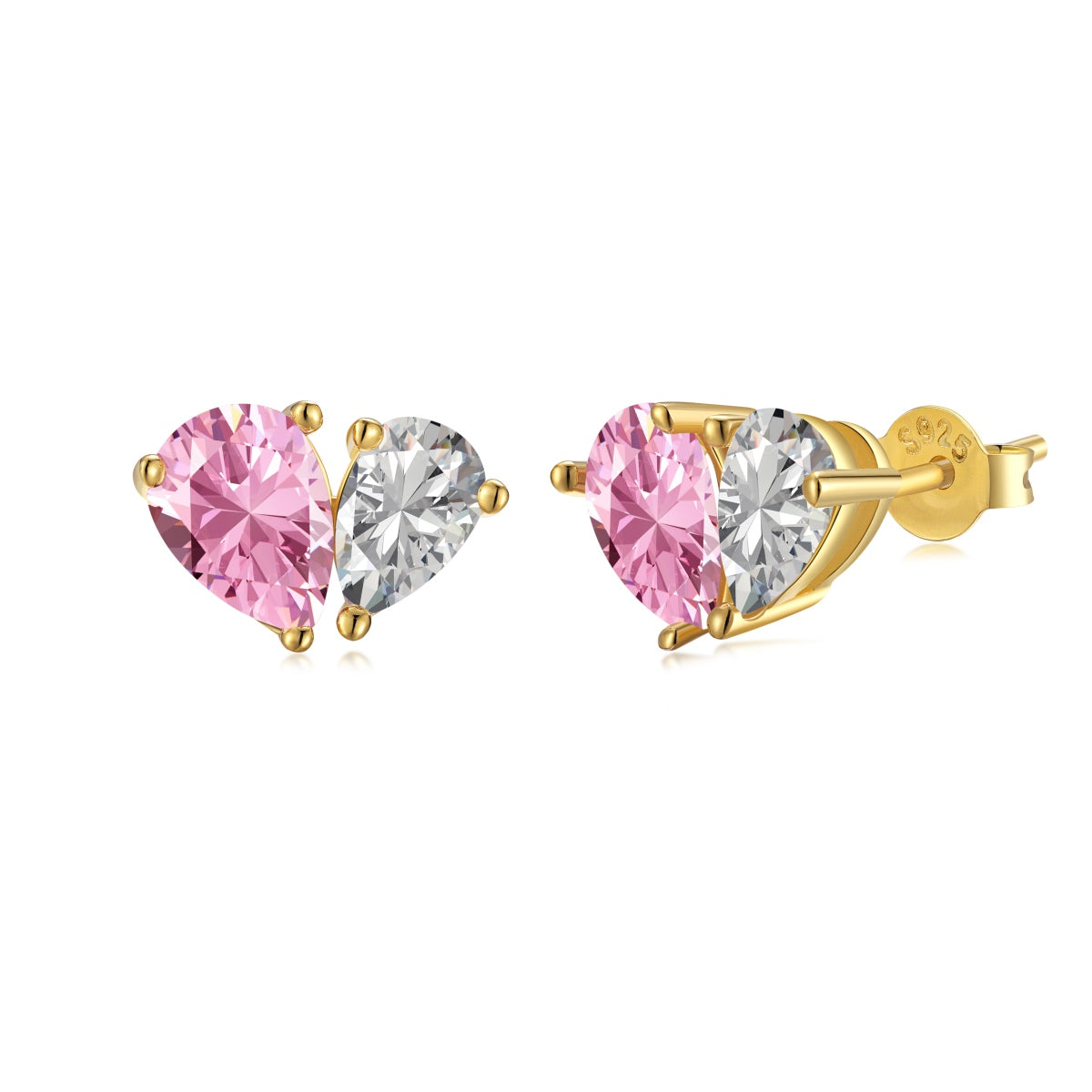 [Kismet Jewels ]Dazzling Elegant Heart Cut Lover Earrings