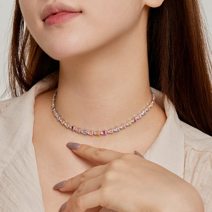 [Kismet Jewels ]Radiant Colorful Rainbow Necklace