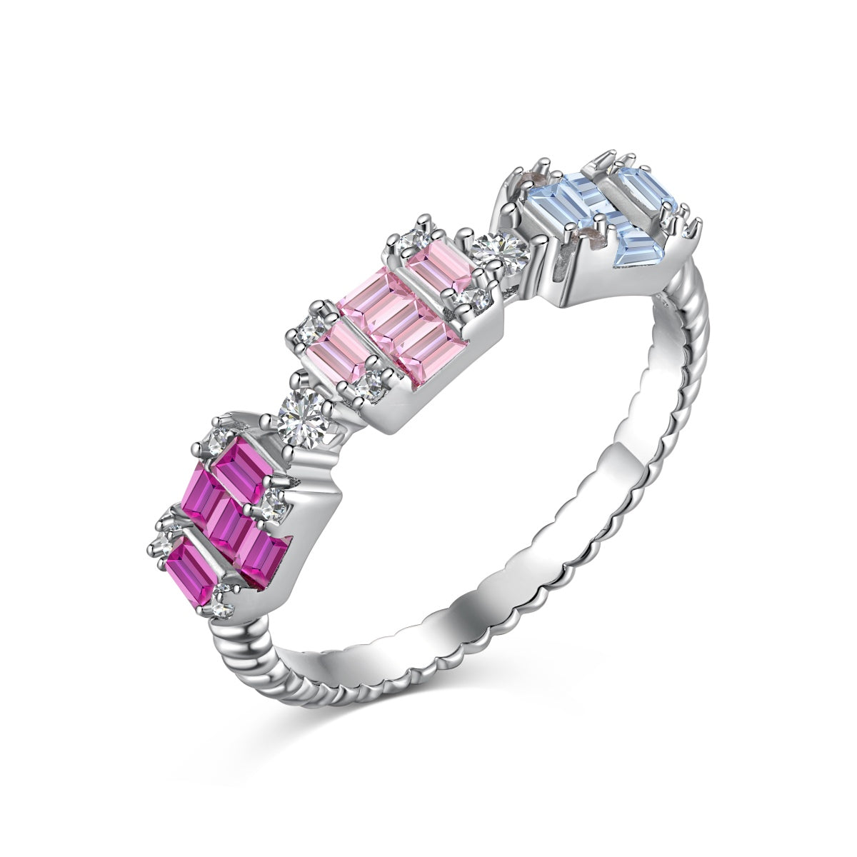 [Kismet Jewels ]Unique Colorful Emerald Cut Party Ring