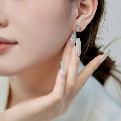 [Kismet Jewels ]Radiant Luxurious Princess Cut Daily Earrings