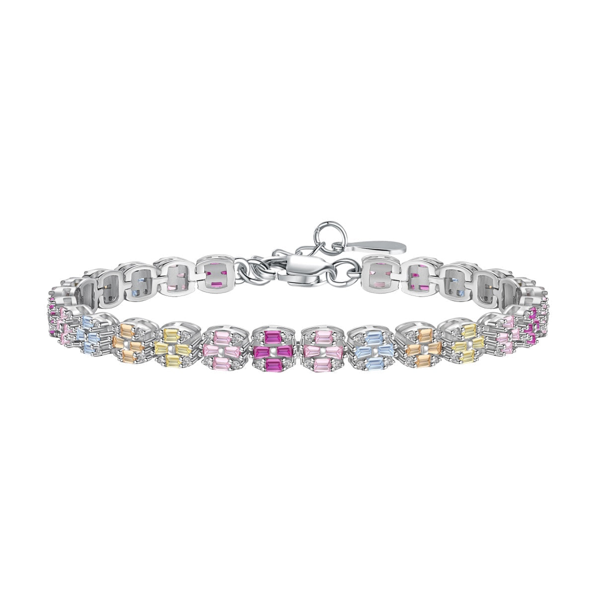 [Kismet Jewels ]Delicate Colorful Emerald Cut Daily Bracelet