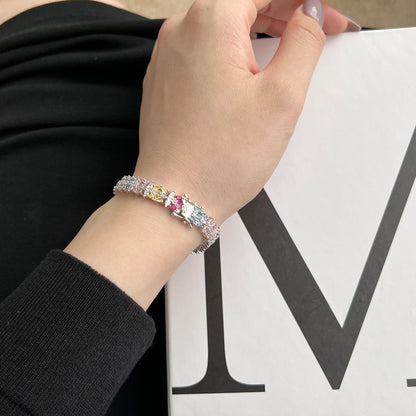 [Kismet Jewels ]Delicate Colorful Multi Cut Party Bracelet