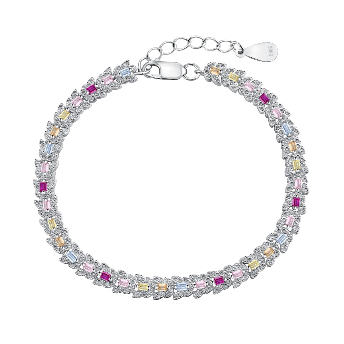 [Kismet Jewels ]Delicate Colorful Multi Cut Daily Bracelet