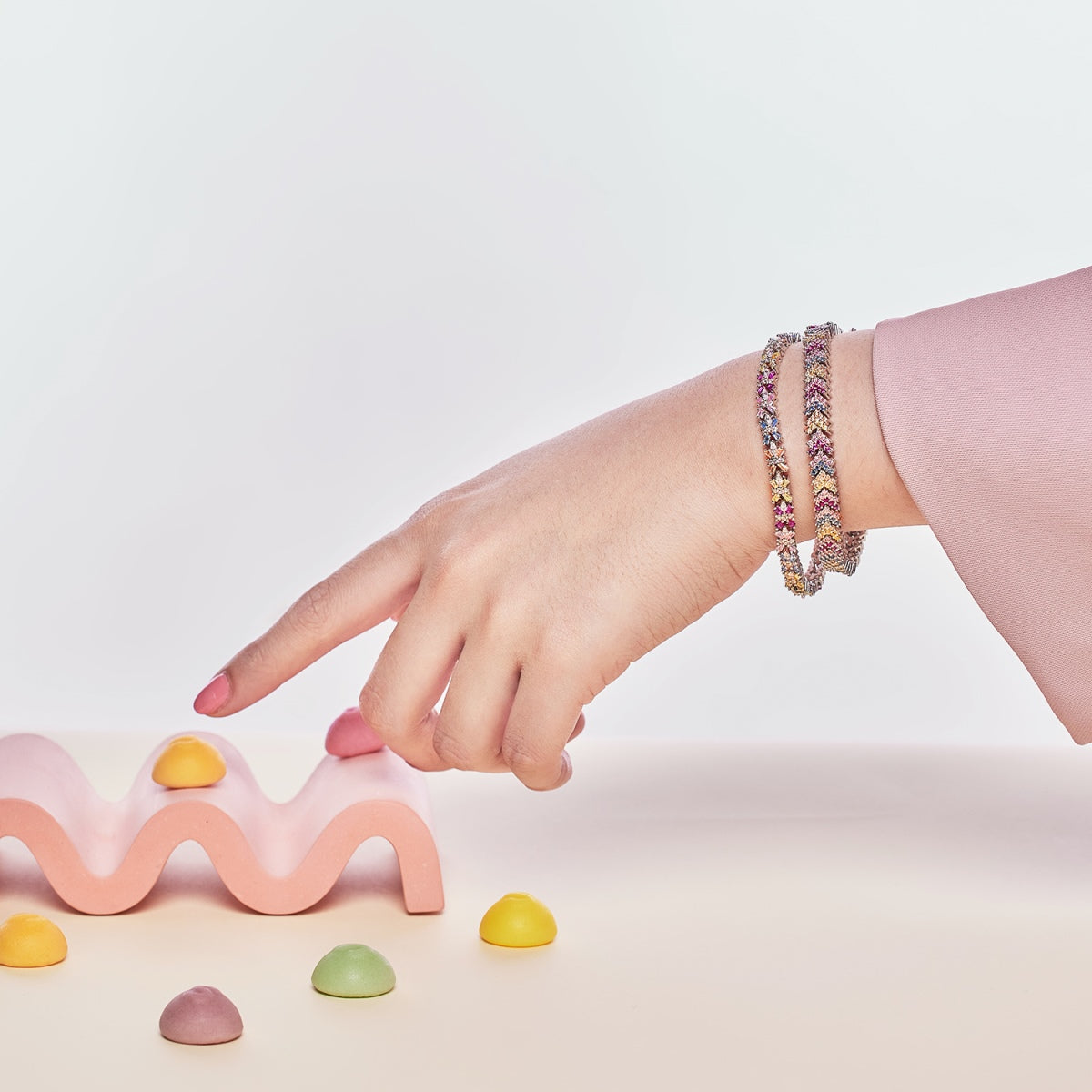 [Kismet Jewels ]Ornate Sparkling Round Cut Party Bracelet