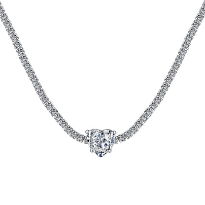 [Kismet Jewels ]2.0 Carat Sparkling Tennis Heart Cut Necklace